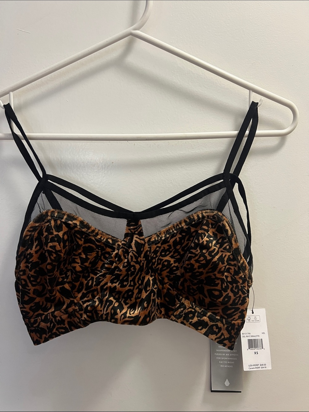 Volcom Stone Row Leopard Mesh Bralette